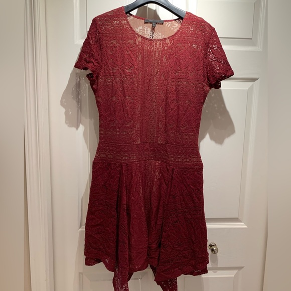 BCBG maxazria crew neck purple dress size M used in very good condition - Picture 2 of 7